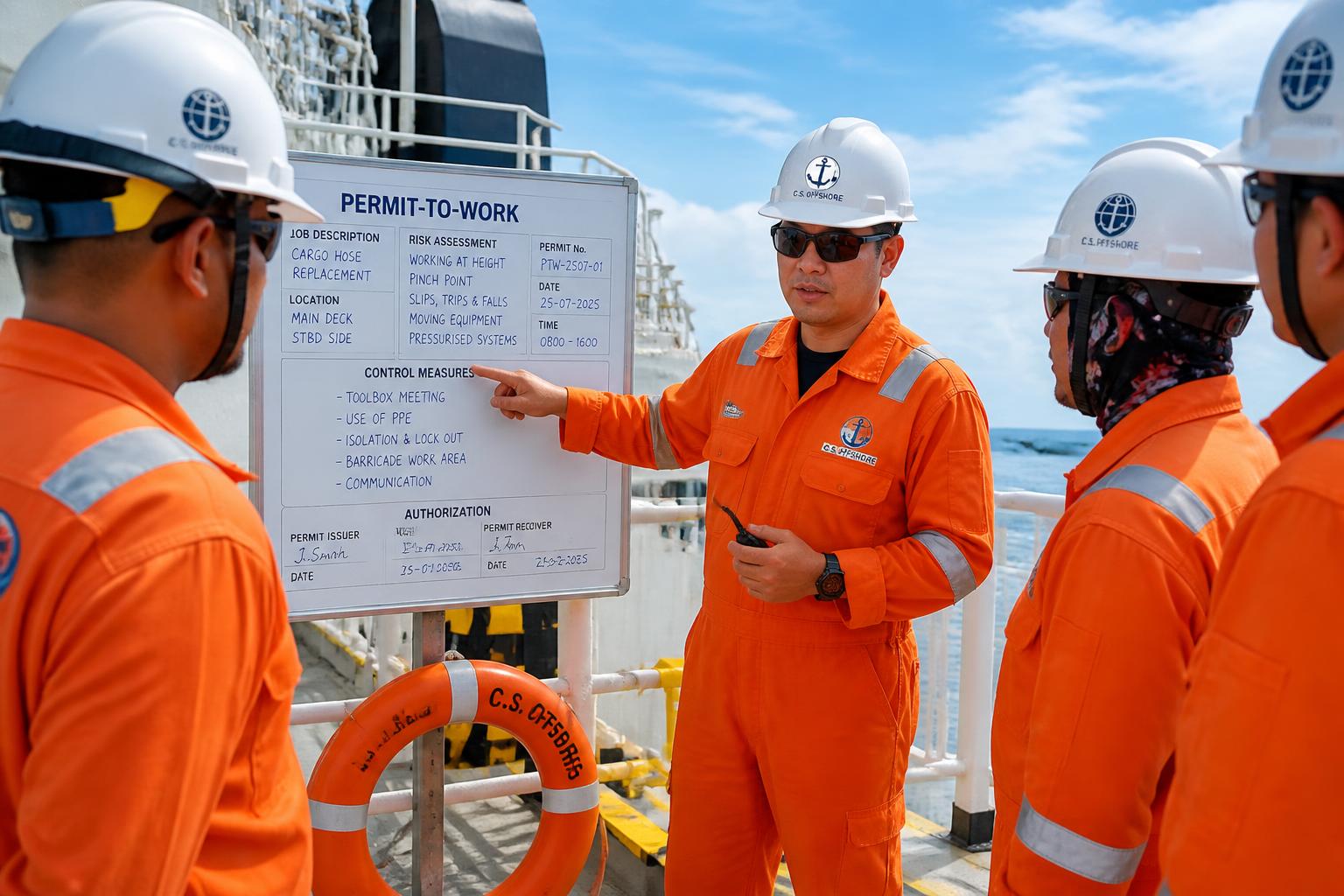Offshore installation supported by C.S. Offshore FZCO operations